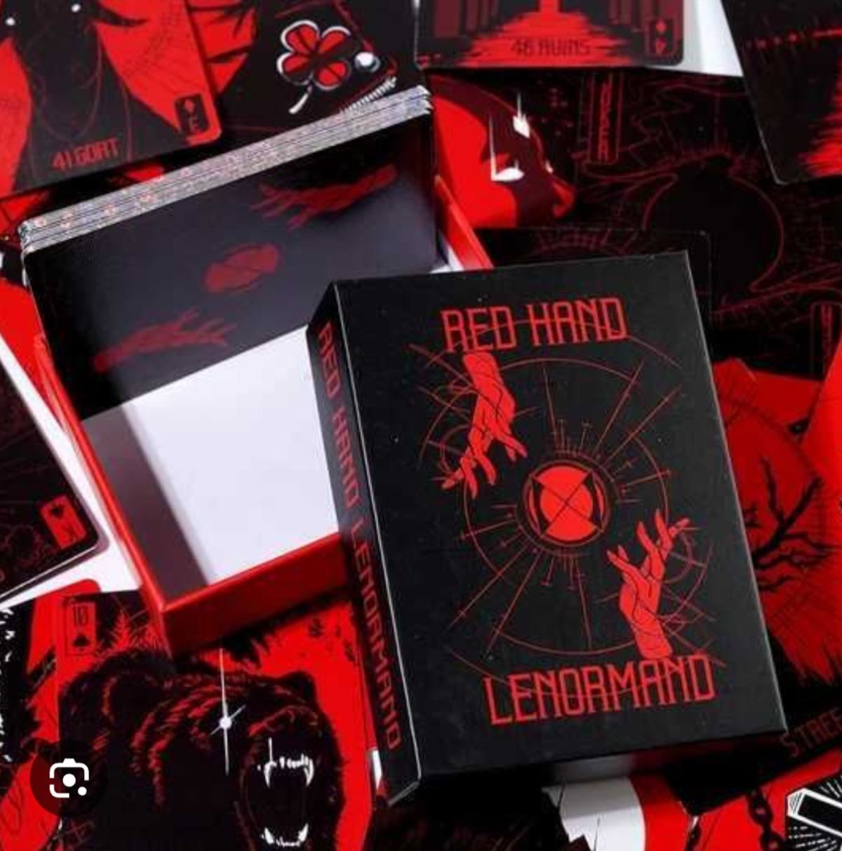 Червона Рука ЛЕНОРМАНД 54 карток Red Hand LENORMAND. Карти Таро.