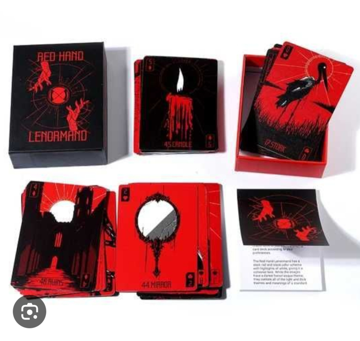 Червона Рука ЛЕНОРМАНД 54 карток Red Hand LENORMAND. Карти Таро.