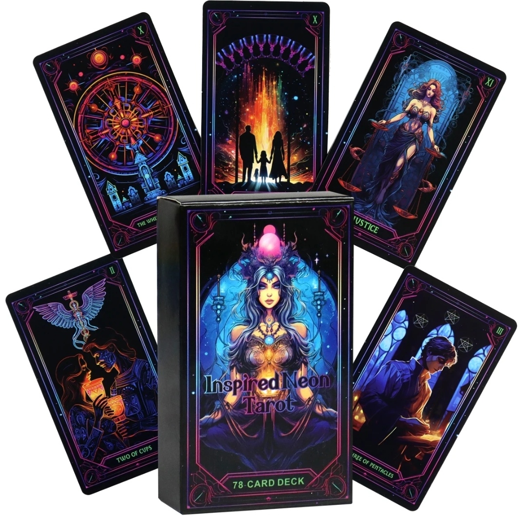 Неонове Таро 78 карт. Inspiret Neon Tarot. Карти Таро.