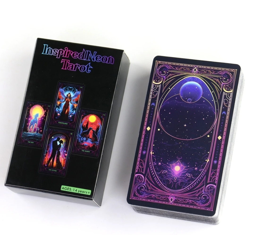 Неонове Таро 78 карт. Inspiret Neon Tarot. Карти Таро.