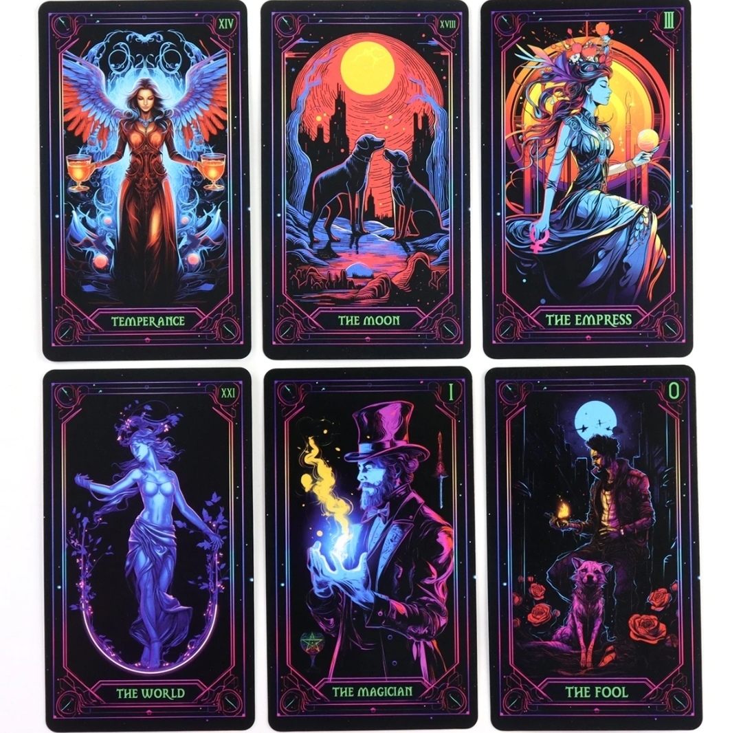 Неонове Таро 78 карт. Inspiret Neon Tarot. Карти Таро.