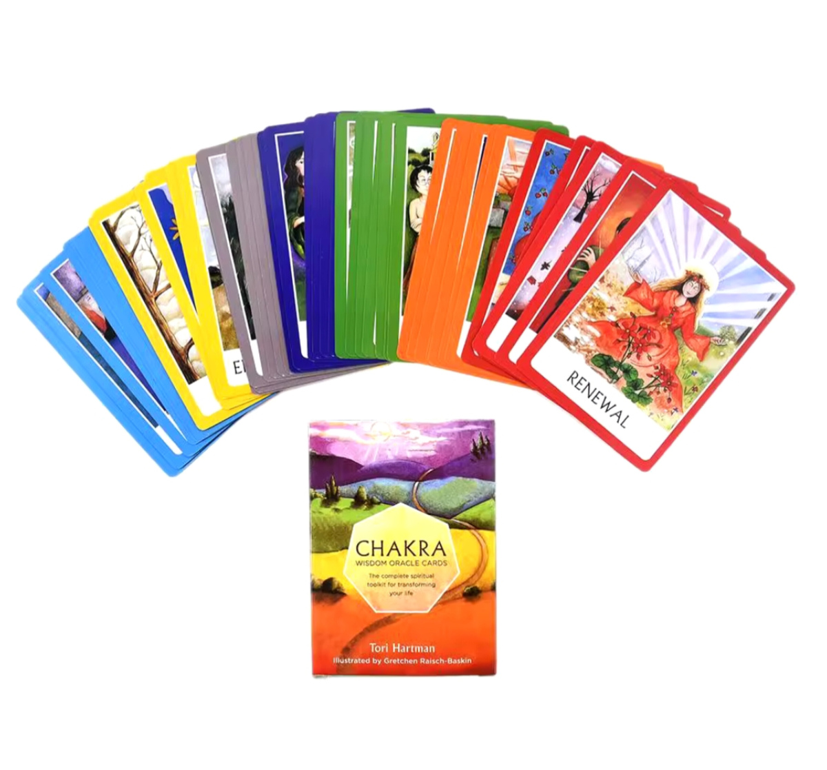 Оракули Чакри. Джерело мудрості 49 карт 10.5 х 7.5 см. Chakra Wisdom Oracle Cards.