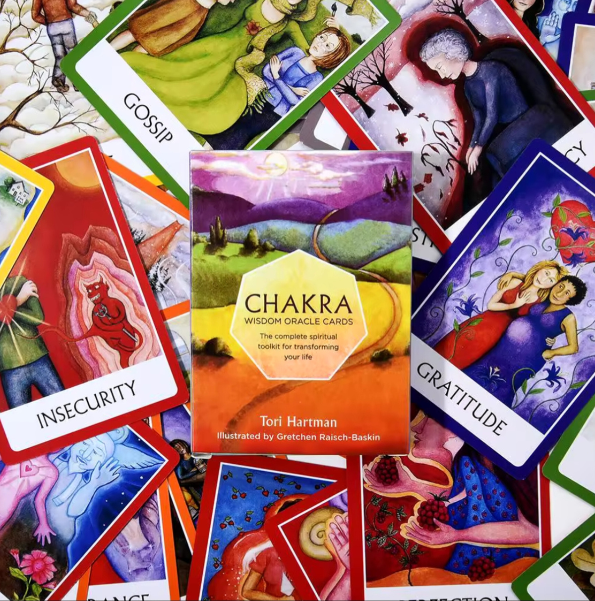 Оракули Чакри. Джерело мудрості 49 карт 10.5 х 7.5 см. Chakra Wisdom Oracle Cards.
