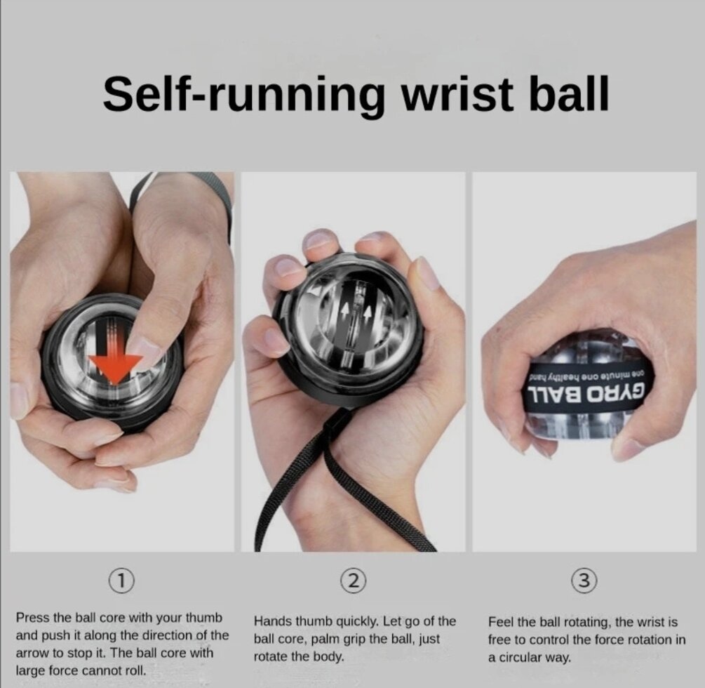 Гіроскопічний тренажер Гіробол Gyro Ball