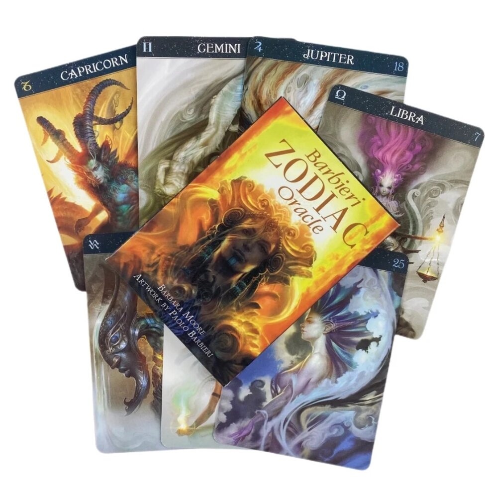 Зодіакальний Оракул Бард'єрі 26 карт. Bardieri Zodiac Oracle. Карти Таро.