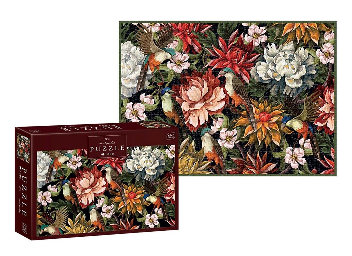 Пазли тришарові ТМ INTERDRUK  Secret Garden 3 розмір 48х67 см.,1000 шт.
