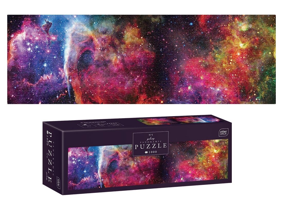 Пазли тришарові панорамні ТМ INTERDRUK  Galaxy 1 розмір 32х96 см.,1000 шт.