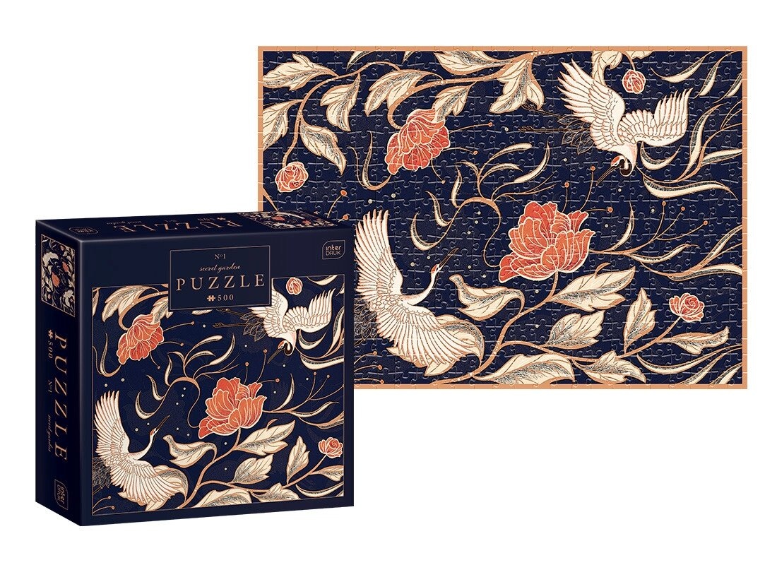 Пазли тришарові ТМ INTERDRUK  Secret Garden 1 розмір 33х46 см ., 500 шт.
