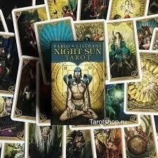 Таро нічного Сонця 78 карт 10.5 х 6 см. Фабіо Лістранді. Fabio Listrani Night Sun TAROT. Карти Таро.