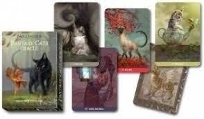 Оракул фантазії кішок 24 карт 8 х 5 см. Fantasy cats oracle. Карти Таро.