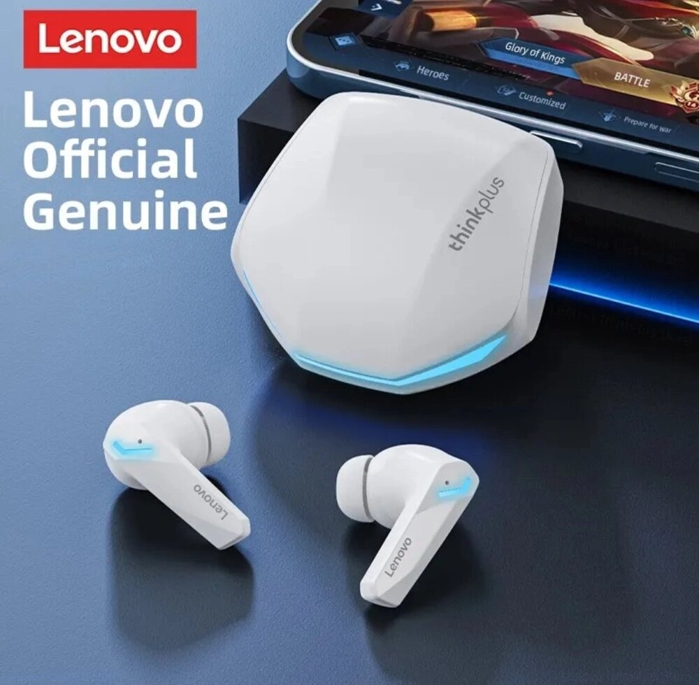 Lenovo Gm2 Pro Bluetooth 5.3 Білі бездротові спортивні навушники.