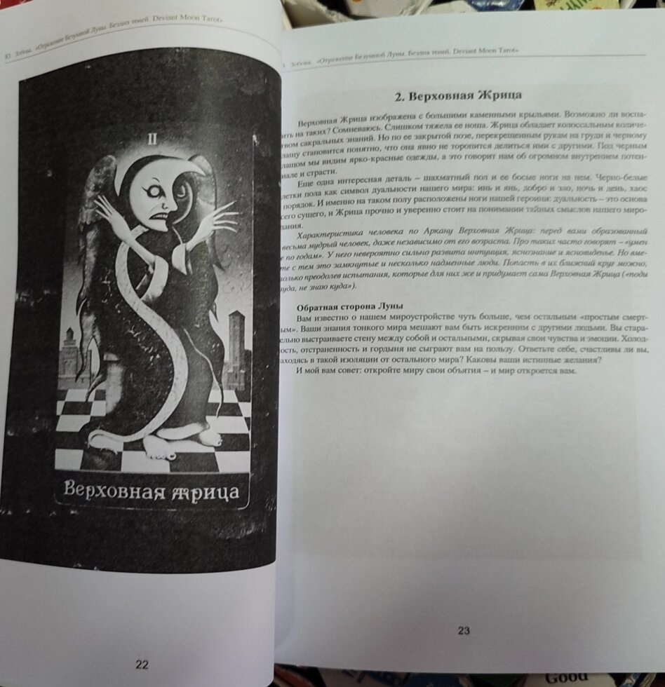 Відображення Божевільного Місяця. Безодня тіней. Deviant Moon Tarot. Зобова Ю
