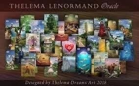 Телема Ленорманд Оракул. Thelema Lenormand 36 карт + інструкція. Карти Таро.