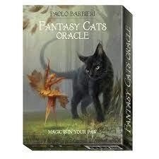 Оракул фантазії кішок 24 карт 8 х 5 см. Fantasy cats oracle. Карти Таро.