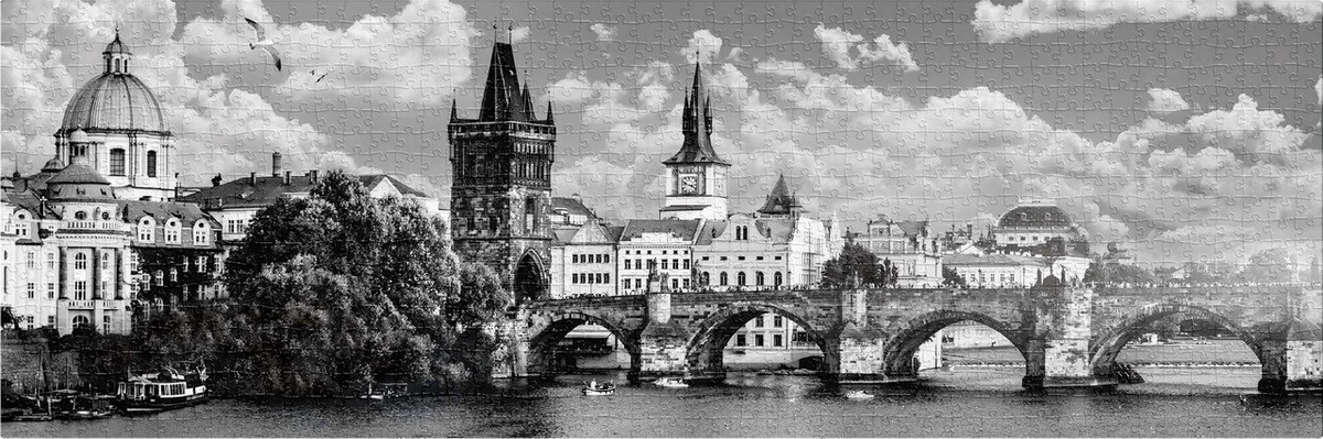 Пазли тришарові панорамні ТМ INTERDRUK  Around the World 4 розмір 32х96 см.,1000 шт.