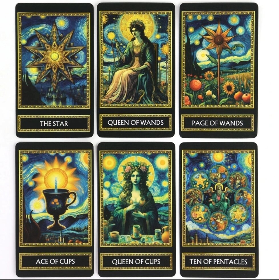 Ван Гог Таро на 78 карт 10.5 х 6 см. Van Gogh Tarot. Карти Таро.